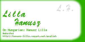 lilla hanusz business card